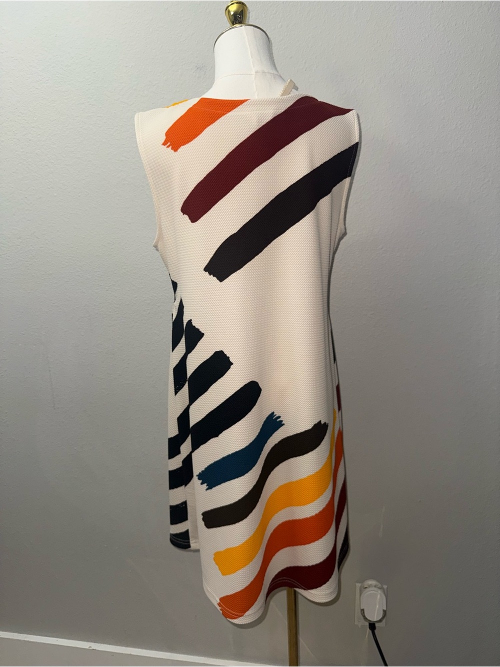 Uncle Frank Mid Mod Retro Abstract Swing Dress M - Picture 2 of 3